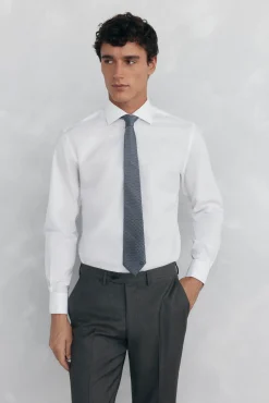 Pedro del Hierro Camisa puño gemelos non iron + antimanchas Blanco Discount