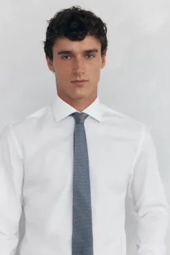 Pedro del Hierro Camisa puño gemelos non iron + antimanchas Blanco Discount