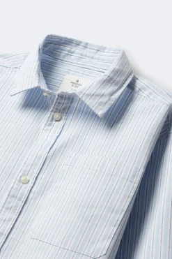 Springfield Kids Camisa raya fina niño azul New