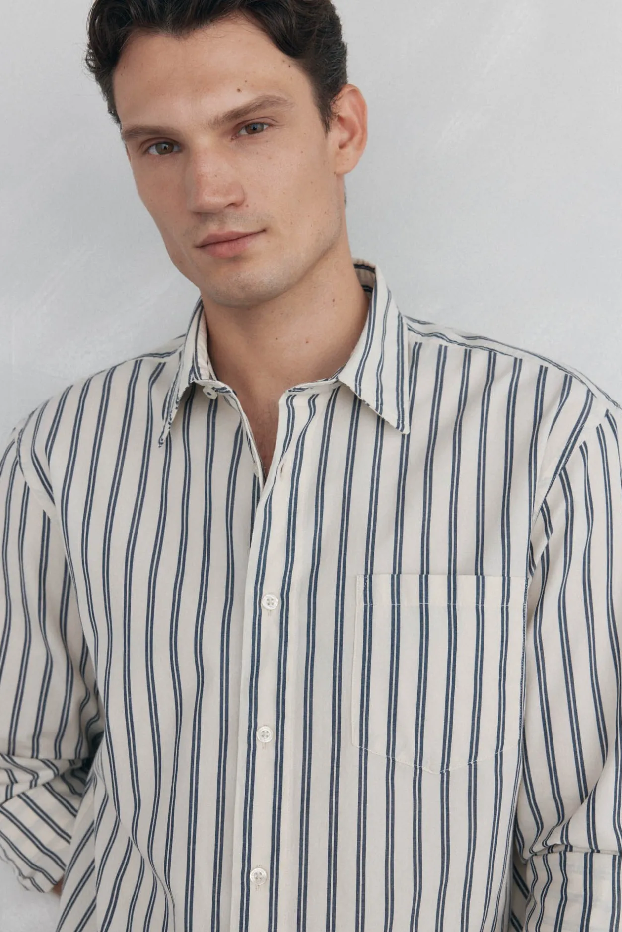 Pedro del Hierro Camisa rayas Blanco Hot