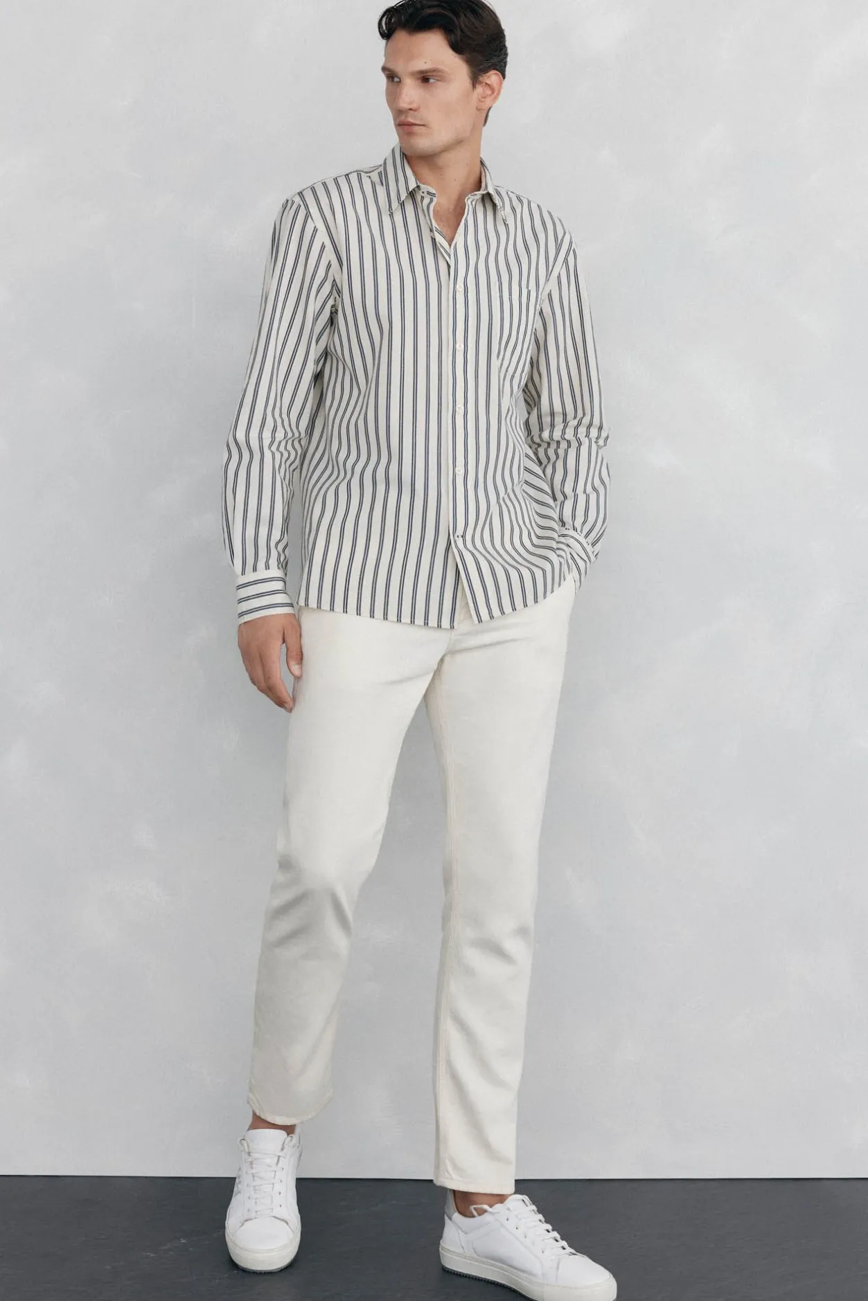 Pedro del Hierro Camisa rayas Blanco Hot
