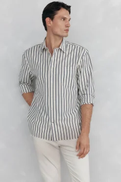 Pedro del Hierro Camisa rayas Blanco Hot
