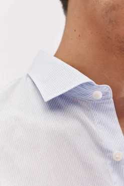 Cortefiel Camisa rayas algodón Azul Online