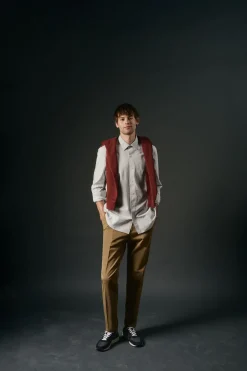 OOTO Camisa rayas estructura Azul Outlet