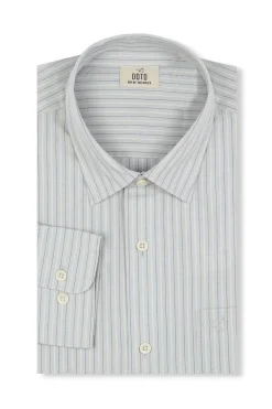 OOTO Camisa rayas estructura Azul Outlet