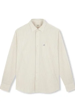 OOTO Camisa rayas estructura Marfil Sale