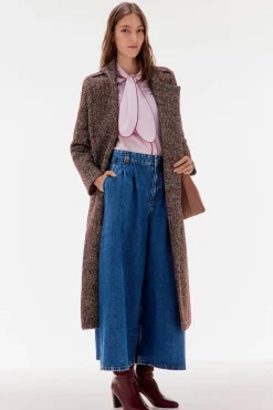 TFP by Tamara Falcó Camisa rayas lazo Burdeos