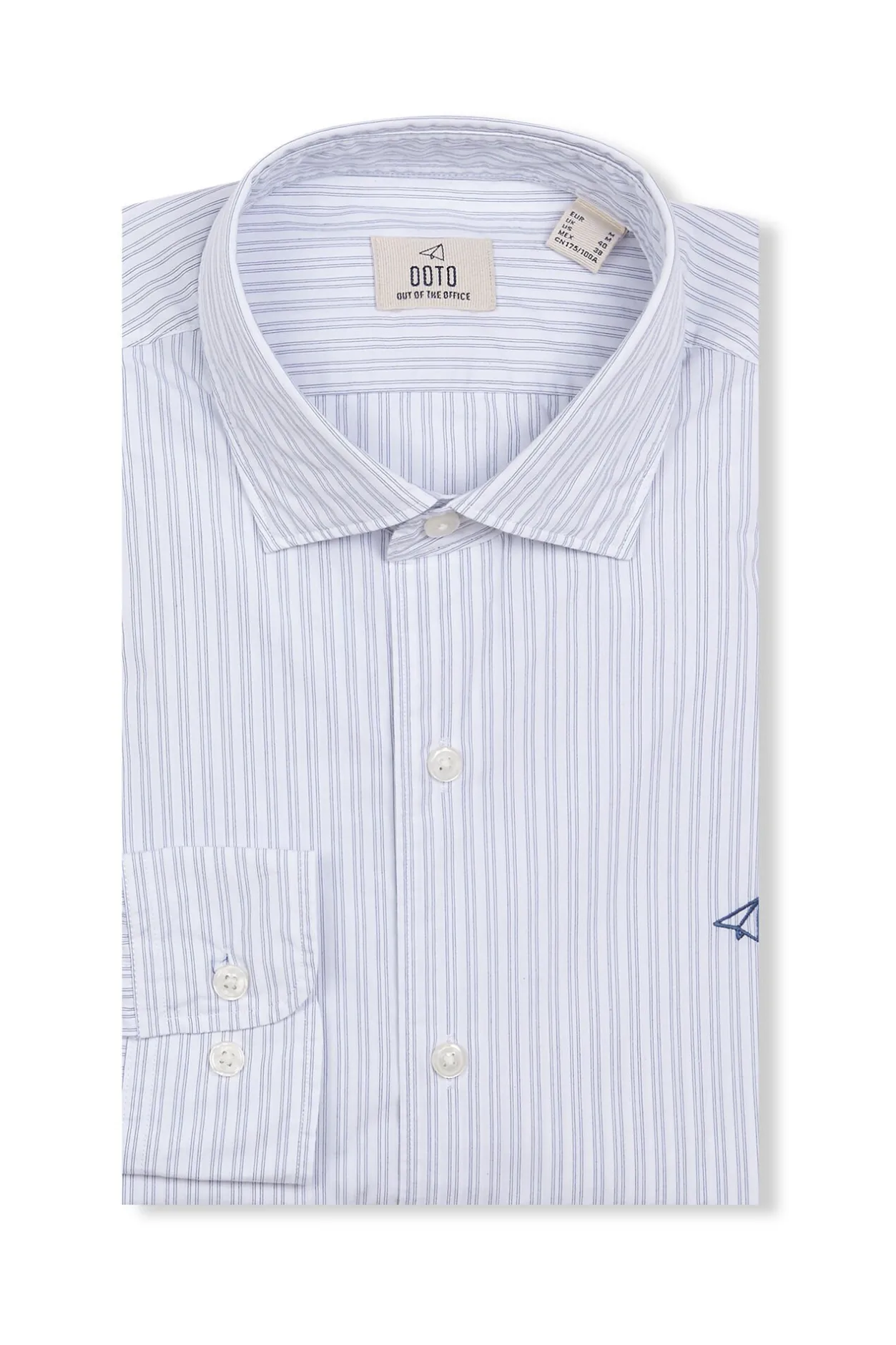 OOTO Camisa rayas popelín Blanco Sale