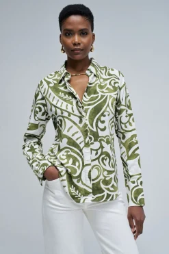 Salsa Jeans Camisa regular Verde New