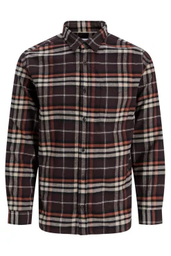 Jack & Jones Camisa regular fit marr&oacute;n Outlet
