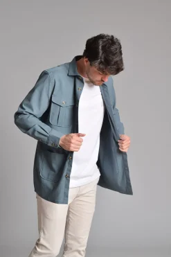 Cloking Camisa Sahariana Azul Best