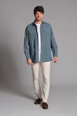 Cloking Camisa Sahariana Azul Best