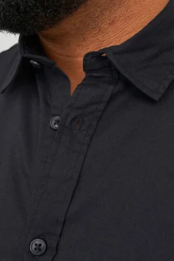 Jack & Jones PLUS Camisa sarga cuadros loose fit PLUS negro Hot