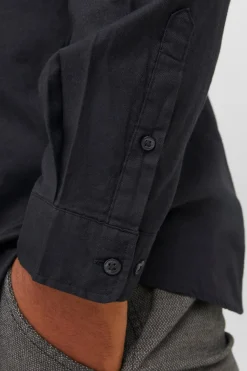 Jack & Jones PLUS Camisa sarga cuadros loose fit PLUS negro Hot