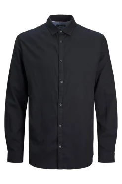 Jack & Jones PLUS Camisa sarga cuadros loose fit PLUS negro Hot