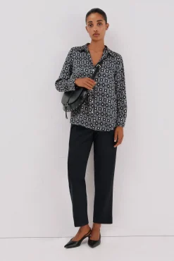 Cortefiel Camisa satinada Multicolor Clearance