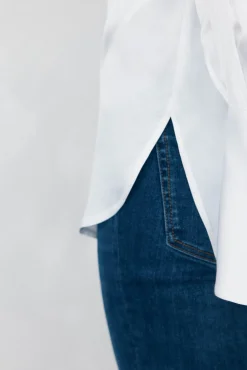 Pedro del Hierro Camisa satén oversize Blanco Sale