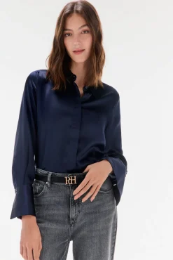 TFP by Tamara Falcó Camisa seda Azul Outlet