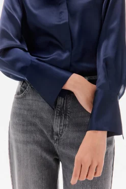 TFP by Tamara Falcó Camisa seda Azul Outlet