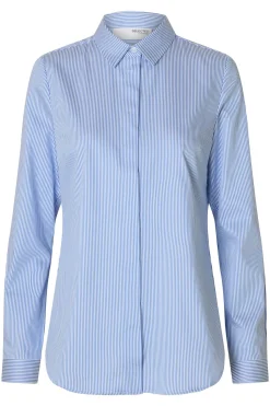 Selected Camisa Slim Fit confeccionada con algodón orgánico Azul Online
