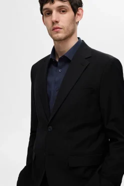 Selected Camisa Slim Fit de vestir Azul marino Outlet