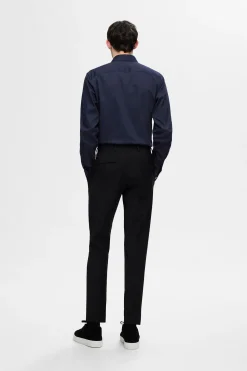 Selected Camisa Slim Fit de vestir Azul marino Outlet