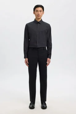 Selected Camisa Slim Fit de vestir Negro Hot