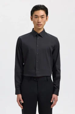 Selected Camisa Slim Fit de vestir Negro Hot