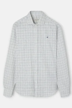 Silbon Camisa sport cuadro bicolor Blanco Sale
