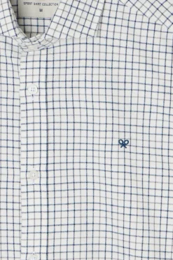 Silbon Camisa sport cuadro bicolor Blanco Sale