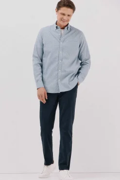 Cortefiel Camisa twill cuadros Azul oscuro Hot