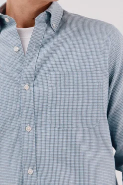 Cortefiel Camisa twill cuadros Azul oscuro Hot