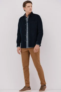 Cortefiel Camisa twill cuadros Azul marino New