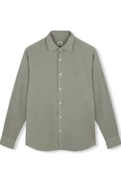 OOTO Camisa twill liso tencel algodón Kaki Best