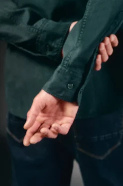 OOTO Camisa twill liso tencel algodón Verde oscuro Best