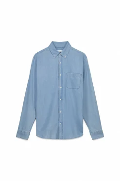 Cortefiel Camisa vaquera Azul Discount