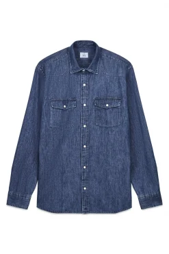 OOTO Camisa vaquera con bolsillos Azul