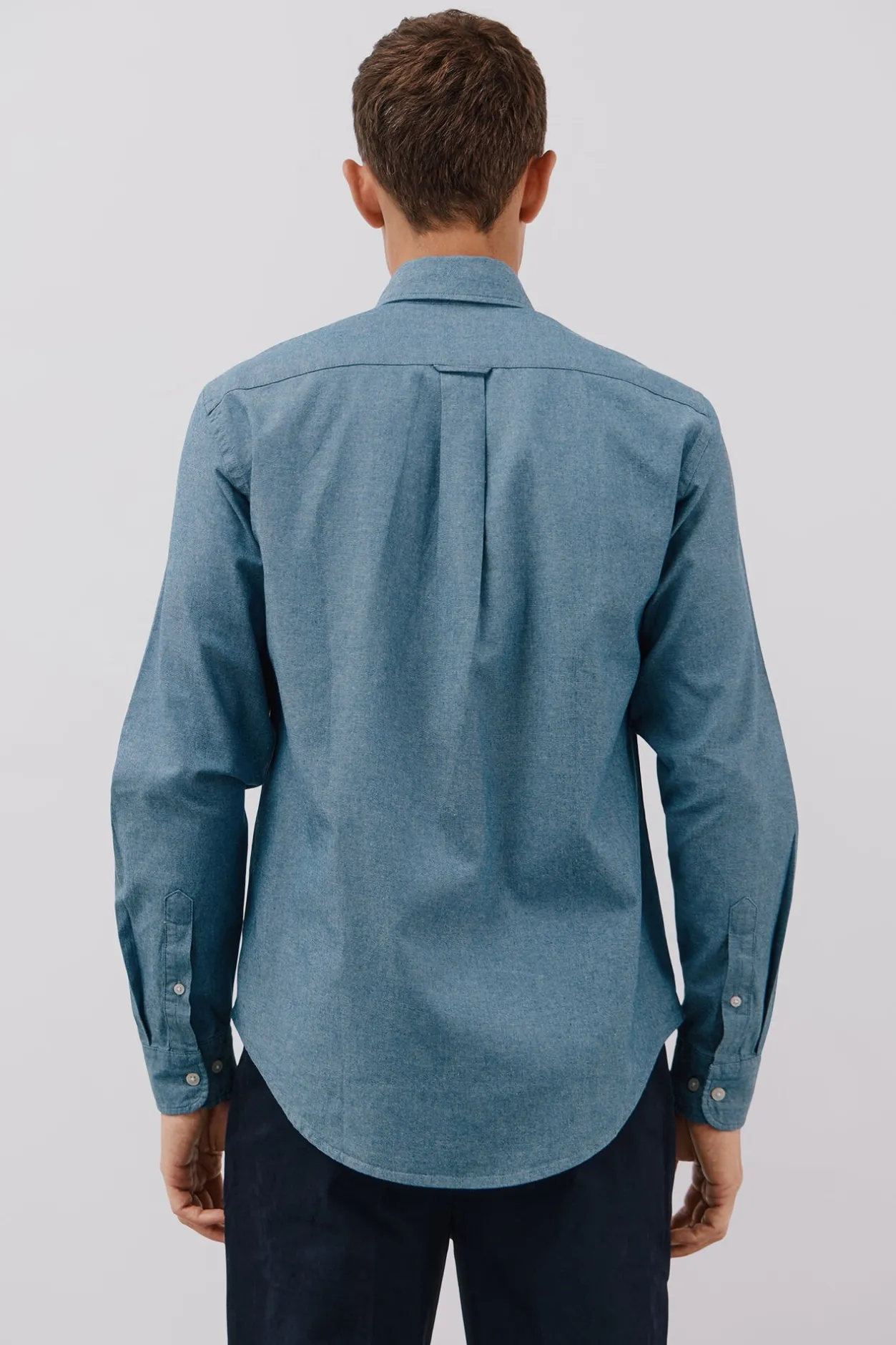 Cortefiel Camisa vaquera con bolsillo Azul oscuro Sale