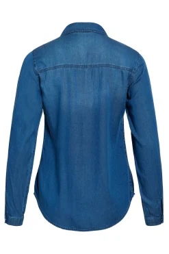 Vila Camisa vaquera manga larga Azul Online