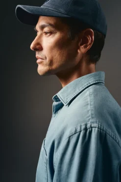 OOTO Camisa vaquera tejido espiga Azul Hot