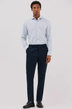 Cortefiel Camisa vestir cuadros fácil plancha Azul