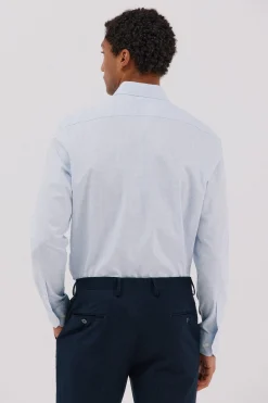 Cortefiel Camisa vestir cuadros fácil plancha Azul