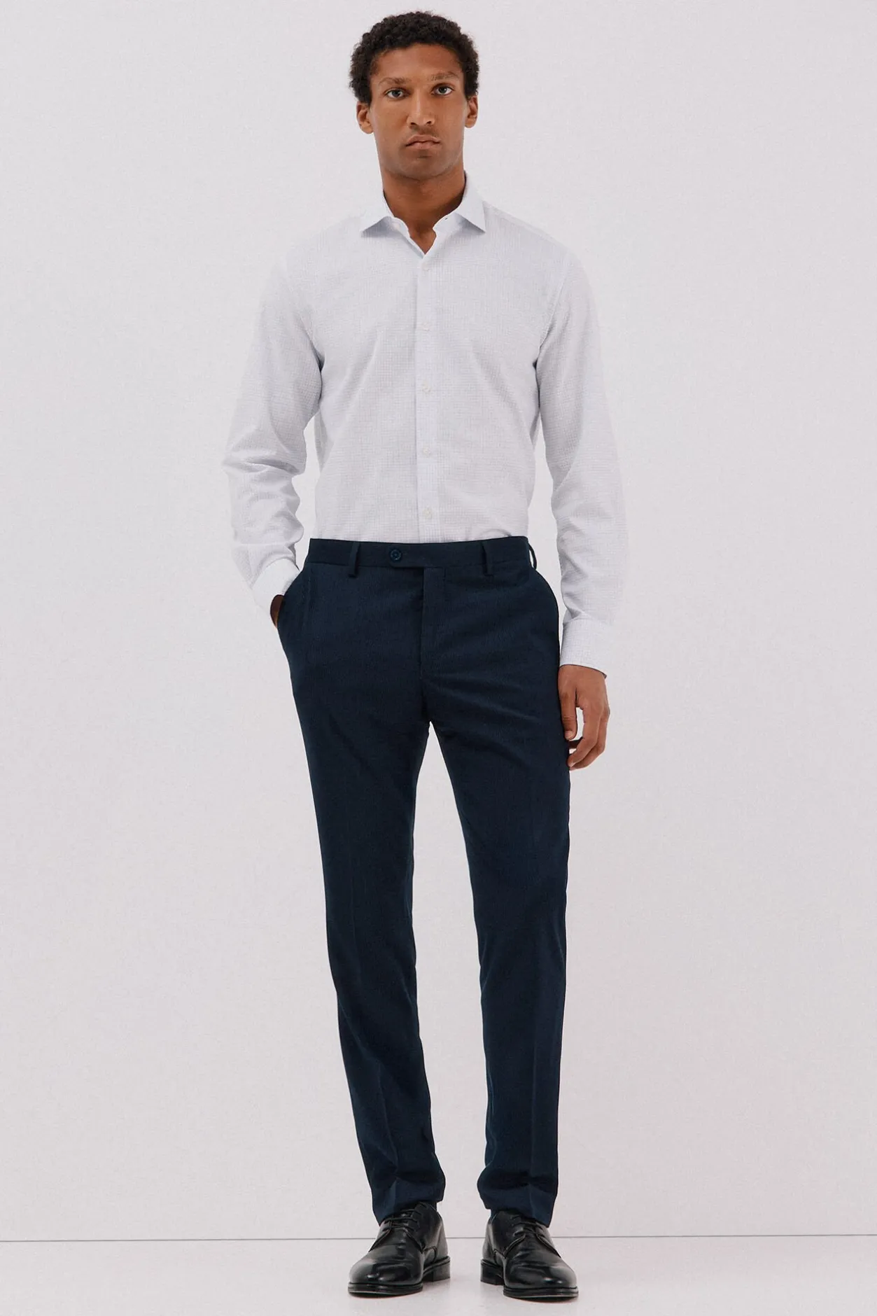 Cortefiel Camisa vestir cuadros fácil plancha Estampado blanco Online