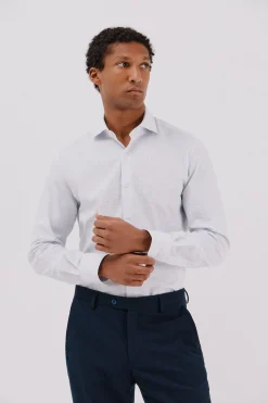 Cortefiel Camisa vestir cuadros fácil plancha Estampado blanco Online