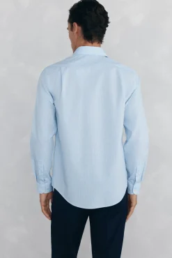 Pedro del Hierro Camisa vestir cuadros non iron + antimanchas Azul Best