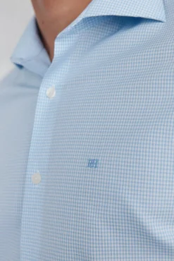 Pedro del Hierro Camisa vestir cuadros non iron + antimanchas Azul Best