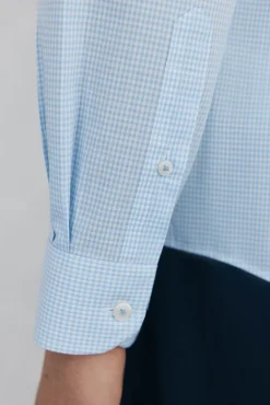 Pedro del Hierro Camisa vestir cuadros non iron + antimanchas Azul Best