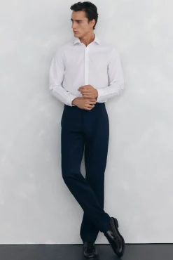 Pedro del Hierro Camisa vestir cuadros non iron + antimanchas Rosa Outlet