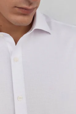 Pedro del Hierro Camisa vestir cuadros non iron + antimanchas Rosa Outlet