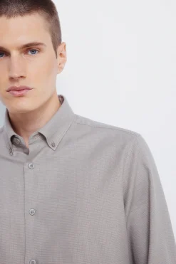 Springfield Camisa vestir estructura bicolor nude New